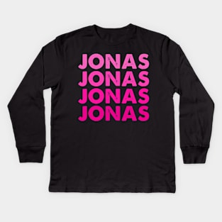 Vintage Name Jonas I Love Jonas Kids Long Sleeve T-Shirt